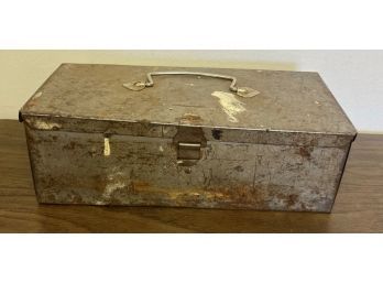 Vintage Metal Tool Box With 20 Tools
