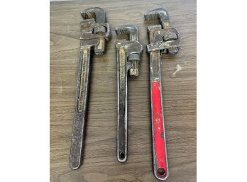 Lot Of 3 Plumbers Wrenches