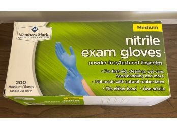 Unopened Box Nitrile Gloves - Medium Sized