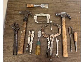 Lot Of 11 Tools In Metal Tool Case