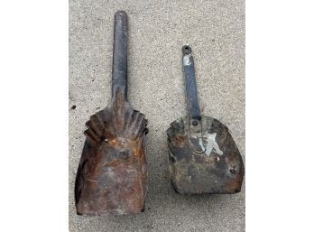 Lot Of 2 Vintage Coal Stove Shovels