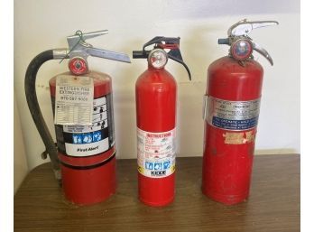 Lot Of 3 Fire Extinguishers