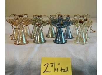 12 Vintage Hand Blown Glass Angels