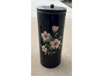 Vintage Metal Canister With Lid