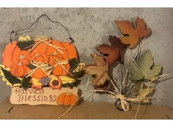 Lot Of 2 Fall Decorations