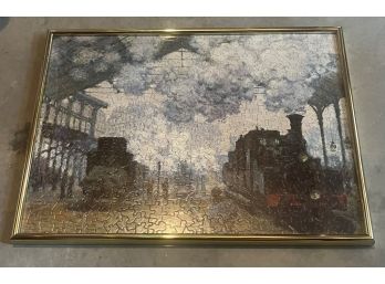 Gold Tone Framed Puzzle