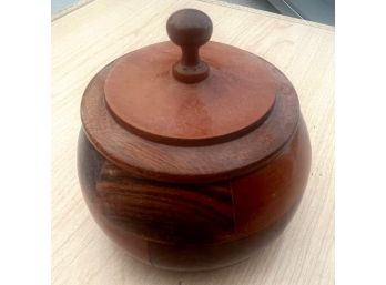 Wooden Bowl With Lid