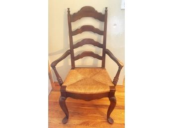 Vintage Wooden Chair With Wicker Seat
