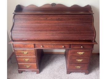Gorgeous Vintage Wood Roll Top Style Desk