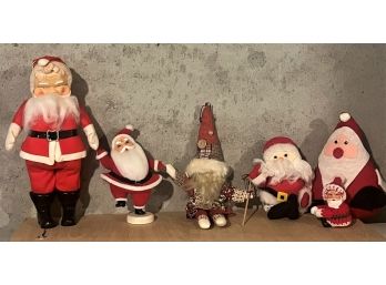 Lot Of 6 Vintage Santa Claus