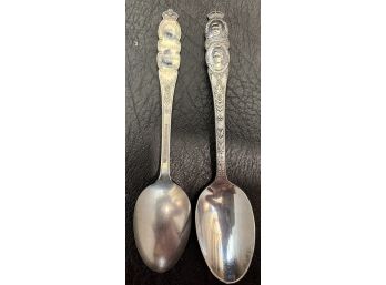 RARE! Commemorative Spoons Celebrating King George VI's Visit To The United States In 1939 (2 Spoons)