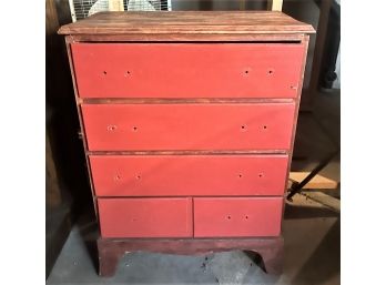 Vintage Wooden  Four Drawer Dresser - Needs Refinishing