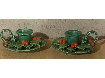 Set Of Christmas Candle Holders