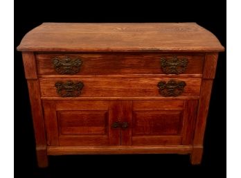 Vintage Wood Cabinet With Drawers