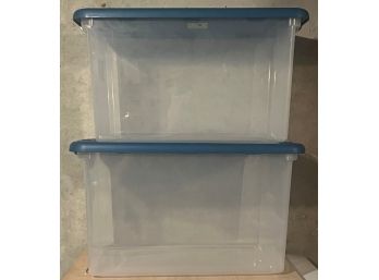 Lot Of 2 Sterlite Latching Lid Storage Containers
