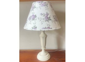 Small White Wood Table Lamp