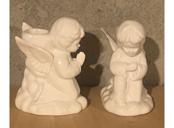 Set Of Angel Candle Holders - New In Box