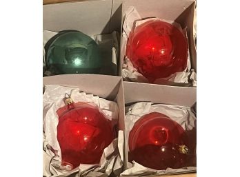 Lot Of 4 Vintage Glass Ornaments