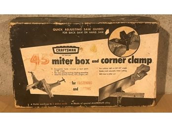 VINTAGE Craftsman Miter Box & Corner Clamp