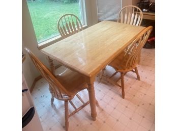 Kitchen Table And 4 Chairs - Wood