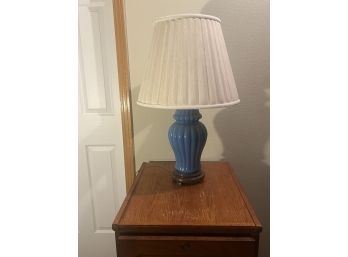 Set Of 2 Blue Ceramic Table Lamps