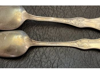2 Vintage Silver Plated Spoons From WM Rogers (1906)