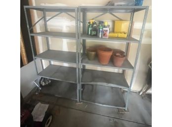 Set Of 2 Metal Shelves