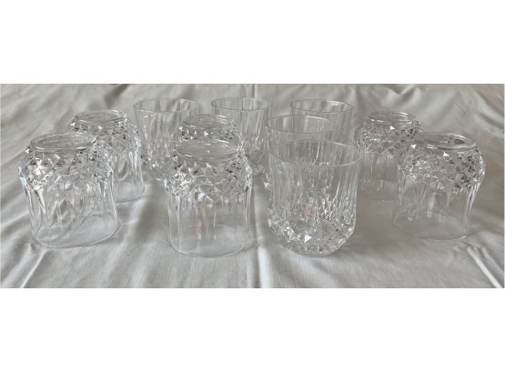 Set Of 11 Smaller Cristal D'Arques Drinking Glasses