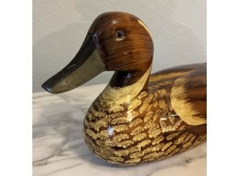 Carved & Painted Wooden Duck
