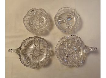 4 Cut Crystal Dishes