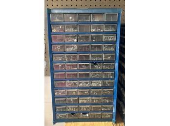 Small Item Drawer Storage Organizer - 60 Drawers With Contents