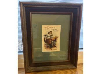 Vintage Framed Singer Sewing Machine Advert