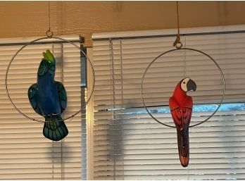 Lot Of 2 Hanging Bird Decorations