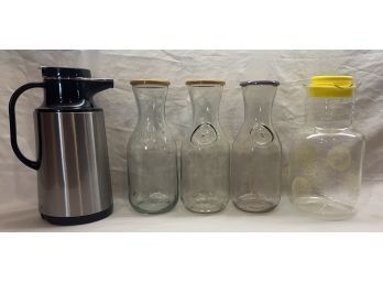 Carafes For Cold Drinks And 1 For Hot Drinks