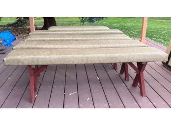 Set Of 5 Handmade Outdoor Benches