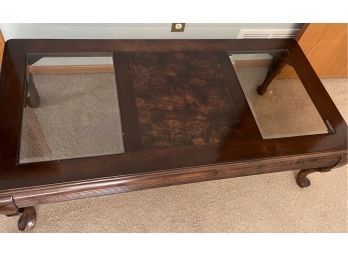 Solid Wood & Glass Coffee Table