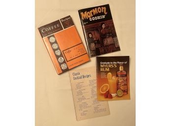 Interesting 4 Book Bundle (Cooking & Cocktails)