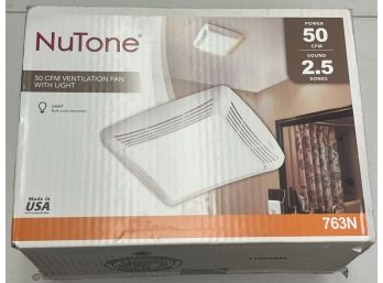 NuTone 50 CFM Ventilation Fan With Light - New In Box