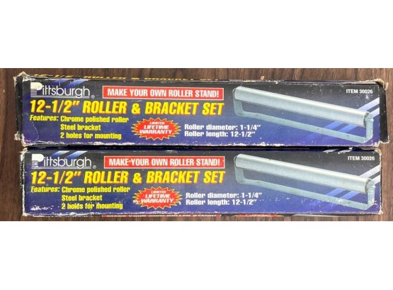 Lot Of 2 - PITTSBURGH 12-1/2' Roller & Bracket Set - New In Box
