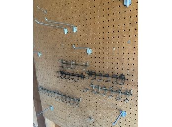 Large Peg Board With Multiple Hook Attachments
