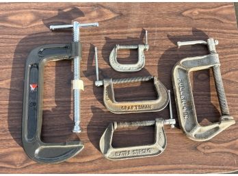 Lot Of 5 C-Clamps