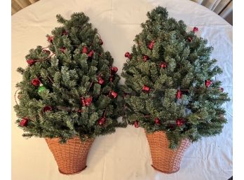 2 Faux Tree Ornaments