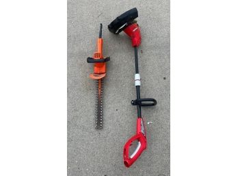 Electric Weed Whacker & Hedge Trimmer