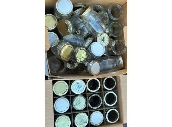 Large Lot Of Canning Mason Jars
