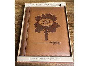 Our Family History Italian Letherette Keepsake Journal - New In Box