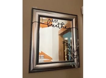 Wall Mirror In Beautiful Frame 'just Breathe'