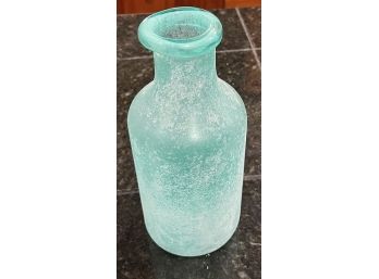 Light Blue Frosted Glass Vase