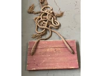 Wood Seat Rope Swing