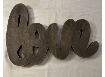 Wooden Sign 'love'