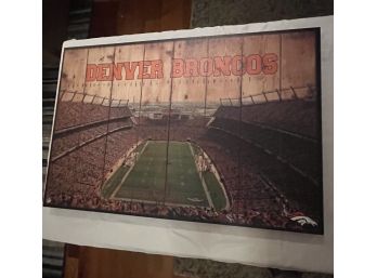 Broncos Art On Stretched Canvas